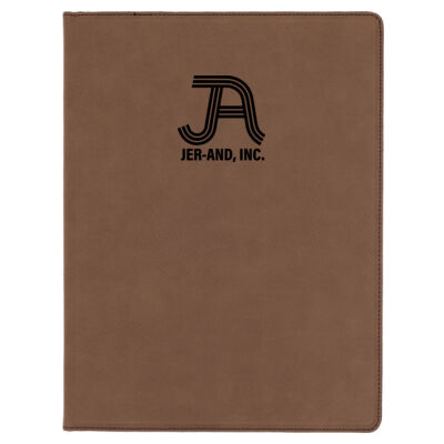 Brown Laserable Leatherette Portfolio with Notepad  Thumbnail